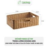 Giỏ Mây Nhựa Đan Tay BAMBOOO ECO Tiện Lợi Thẩm Mỹ Cho Không Gian Sống Gọn Gàng Hiện Đại