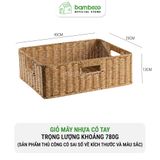 Giỏ Mây Nhựa Đan Tay BAMBOOO ECO Tiện Lợi Thẩm Mỹ Cho Không Gian Sống Gọn Gàng Hiện Đại
