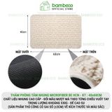 Thảm Phòng Tắm Nhung Cao Cấp BAMBOOO ECO Siêu Thấm Hút , Dày Dặn Nhiều Lớp , Đế Cao Su Chống Trượt