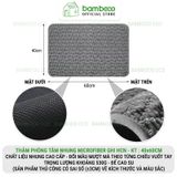 Thảm Phòng Tắm Nhung Cao Cấp BAMBOOO ECO Siêu Thấm Hút , Dày Dặn Nhiều Lớp , Đế Cao Su Chống Trượt