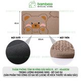 Thảm Lau Chân Hình Gấu BAMBOOO ECO Chống Trượt Siêu Thấm Hút Thiết Kế Tinh Tế Cho Mọi Nhà