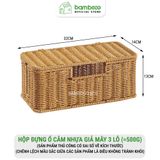 Hộp đựng dây điện giả mây, hộp che ổ cắm, quản lý dây sạc bàn làm việc, kệ tivi – BAMBOOO ECO