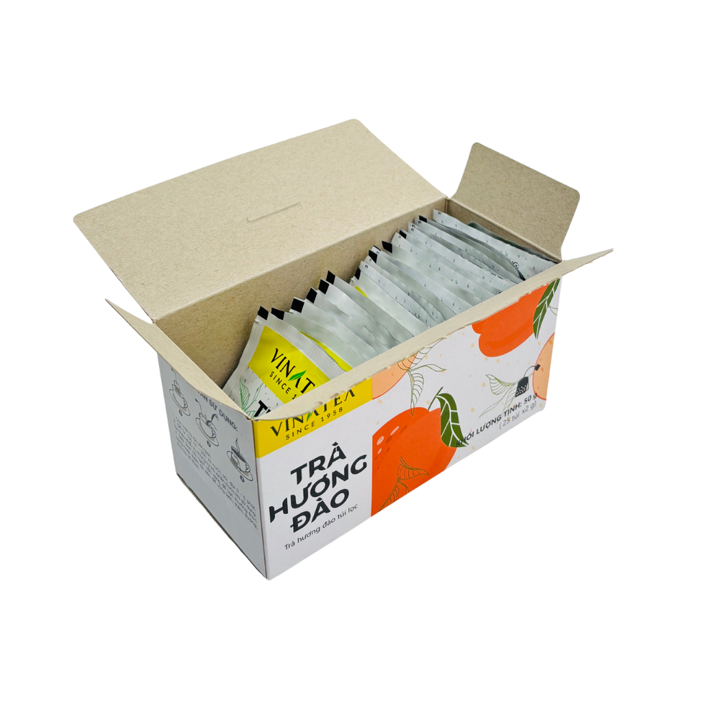 Trà Vinatea Hương Đào Túi Lọc 50 g