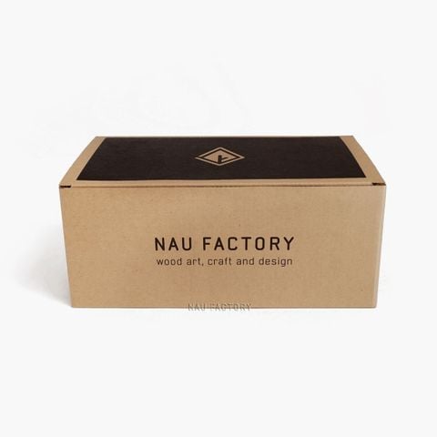 Đồng hồ gỗ để bàn hộp bút | Maple kết hợp Walnut
