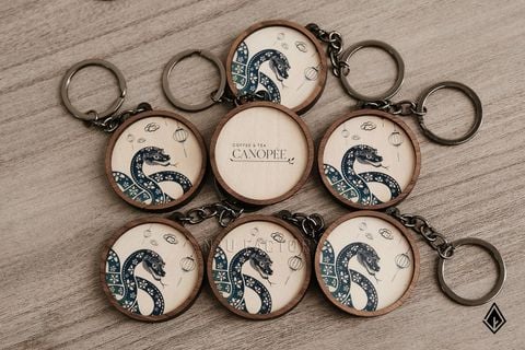 Móc khóa gỗ linh vật năm mới | In UV 2 mặt theo yêu cầu