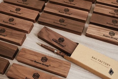 Set bút và hộp bút gỗ | Khắc logo theo yêu cầu