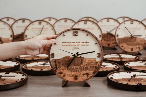 Đồng hồ cắt laser hình tòa nhà 3D | Giải pháp quà tặng doanh nghiệp ấn tượng