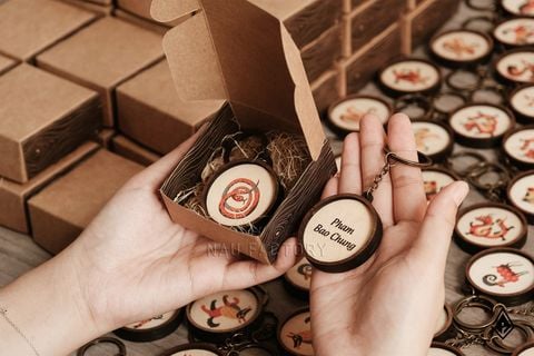 Móc khóa gỗ 12 con giáp | Cá nhân hóa tên trên sản phẩm và hộp quà