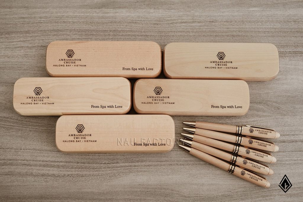 Set bút và hộp bút thiết kế | Phiên bản gỗ Maple