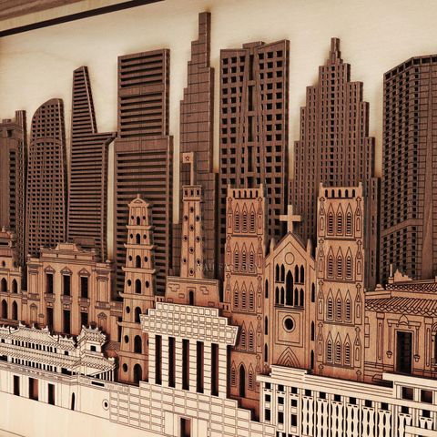 Tranh gỗ 3D Skyline | Việt Nam