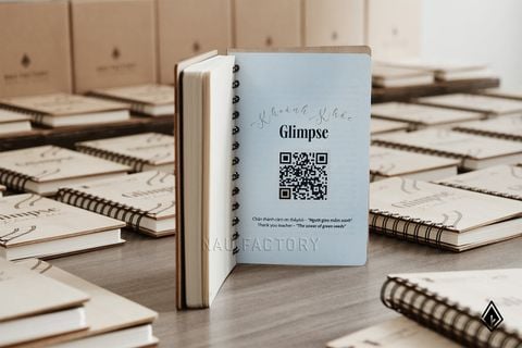 Sổ tay gỗ Maple | In theo yêu cầu ở nhiều vị trí