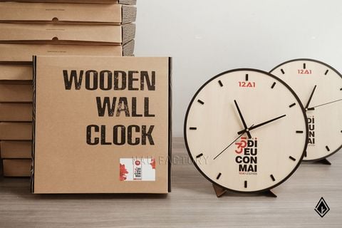 Đồng hồ gỗ để bàn | In UV theo yêu cầu