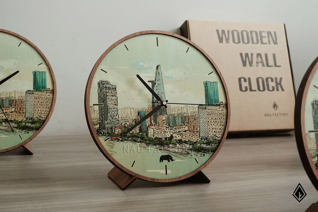 Đồng hồ gỗ in theo yêu cầu | Lan tỏa giá trị Việt Nam