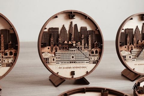 Đồng hồ gỗ để bàn | Skyline Hồ Chí Minh