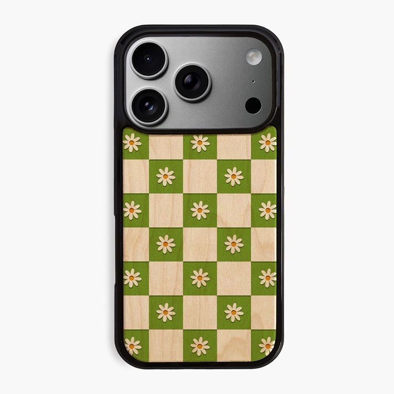 Hoa Daisy phối caro xanh