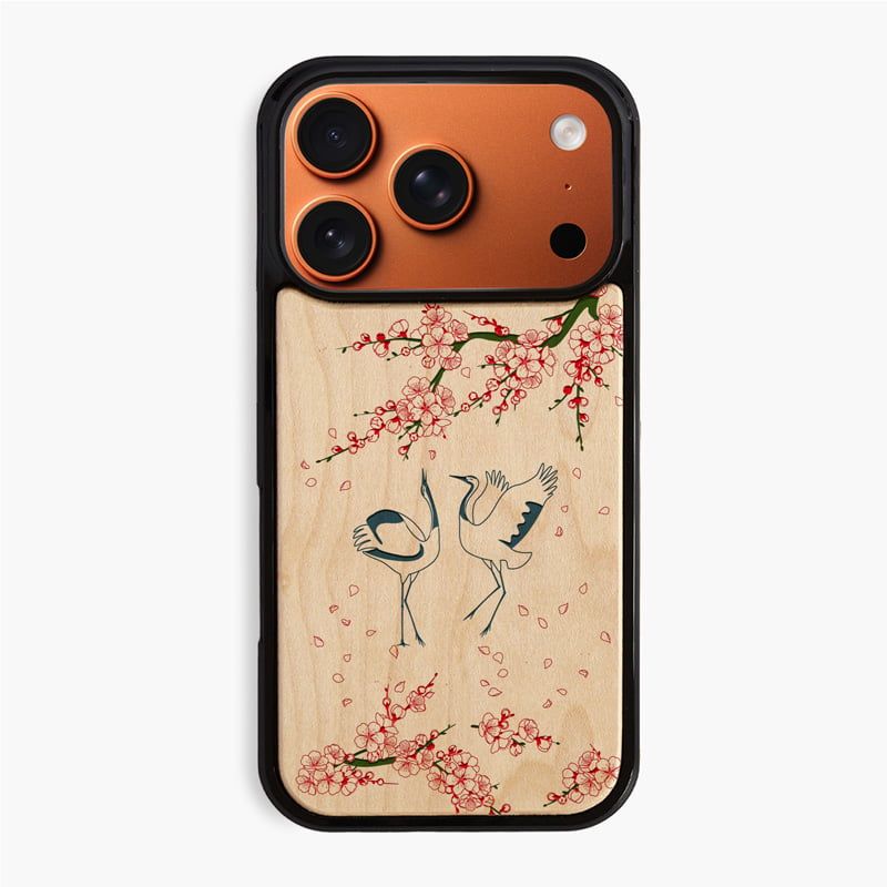 Đôi chim hạc anh đào