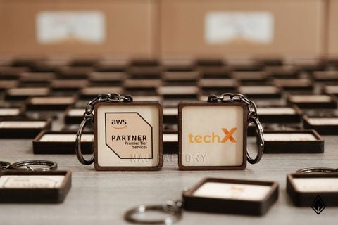 Móc khóa gỗ | In logo & hình ảnh 2 mặt