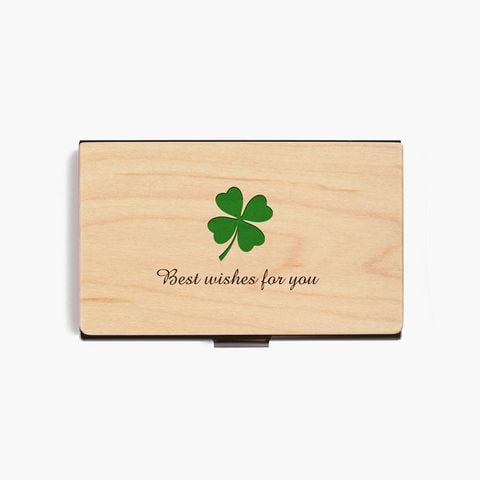 Hộp namecard | Cỏ 4 lá may mắn