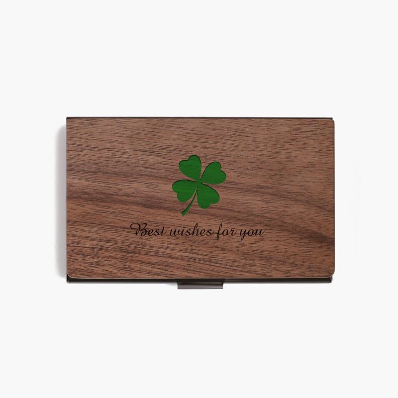 Hộp namecard | Cỏ 4 lá may mắn