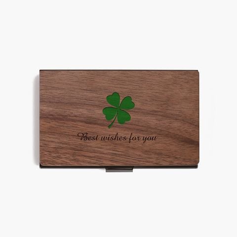 Hộp namecard | Cỏ 4 lá may mắn