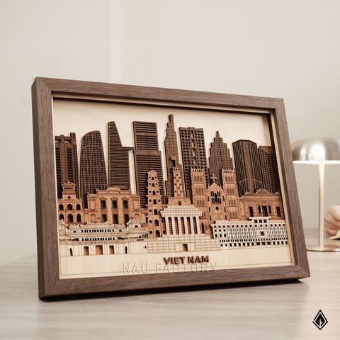 Tranh gỗ 3D Skyline | Việt Nam
