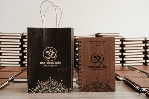 Sổ tay gỗ Walnut | In theo yêu cầu