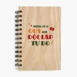 Sổ tay gỗ Maple in