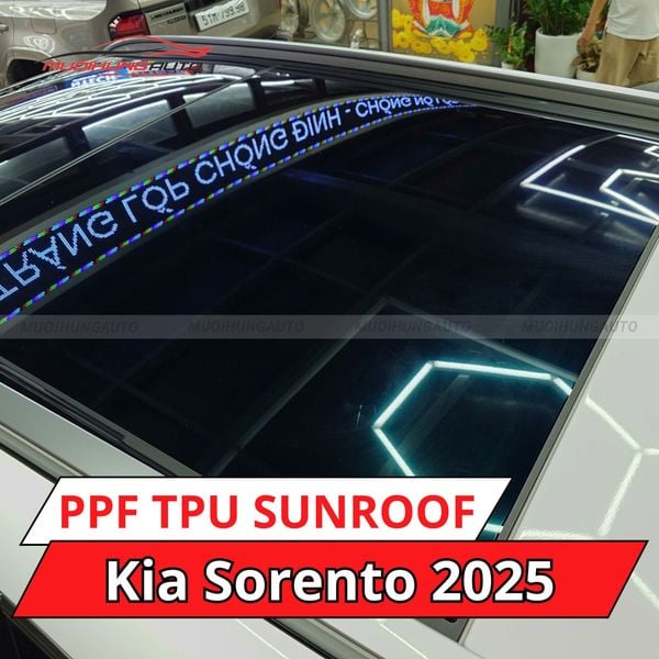 Kia Sorento 2025 Dán Phim PPF TPU SUNROOF Cách Nhiệt Cửa Sổ Trời