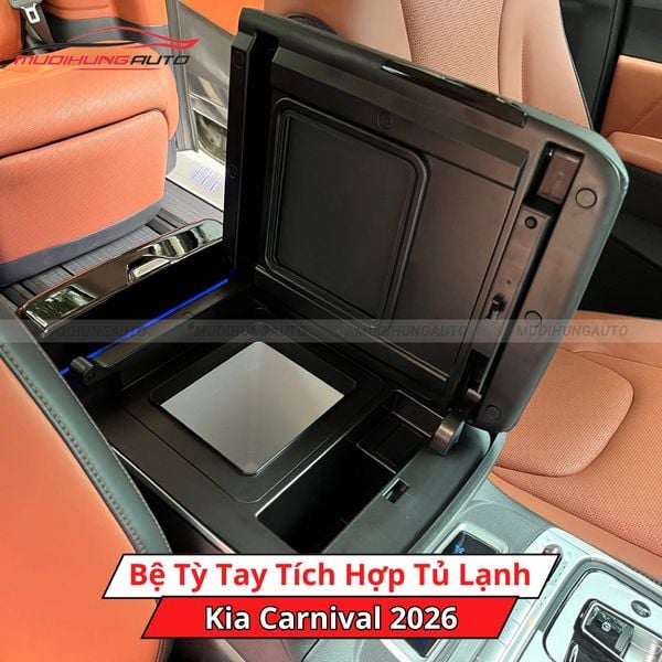 Bệ Tỳ Tay Tích Hợp Tủ Lạnh Cho Xe Kia Carnival 2026