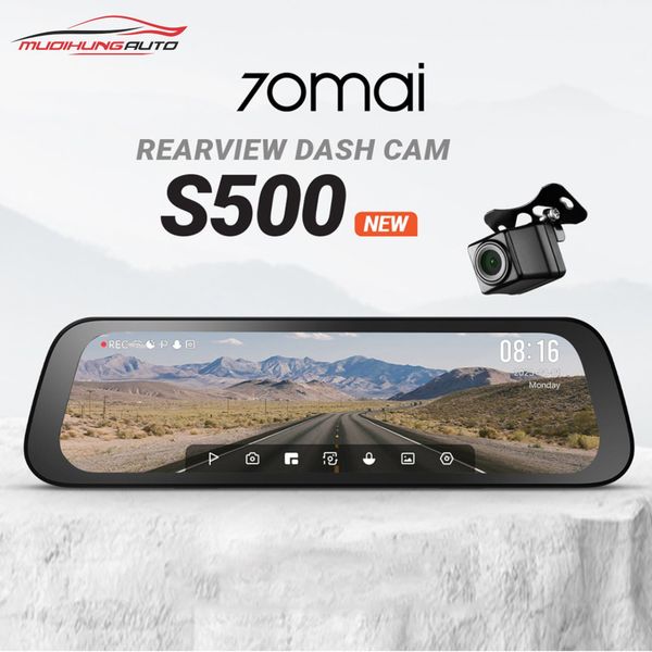 Camera Hành Trình Kẹp Gương 70mai S500
