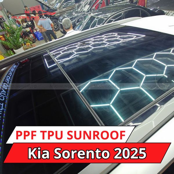 Kia Sorento 2025 Dán Phim PPF TPU SUNROOF Cách Nhiệt Cửa Sổ Trời