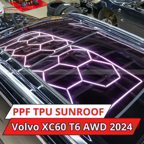 Volvo XC60 T6 AWD 2024 dán phim PPF TPU SUNROOF cách nhiệt cửa sổ trời