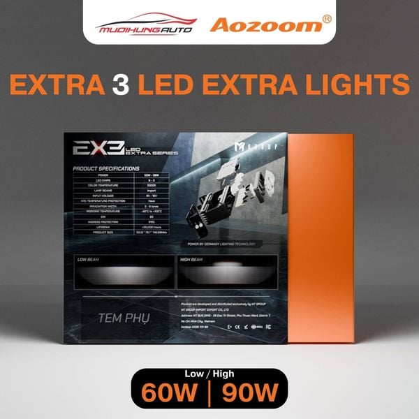 Đèn Gầm Trợ Sáng Aozoom EXTRA 3 LED EXTRA LIGHTS