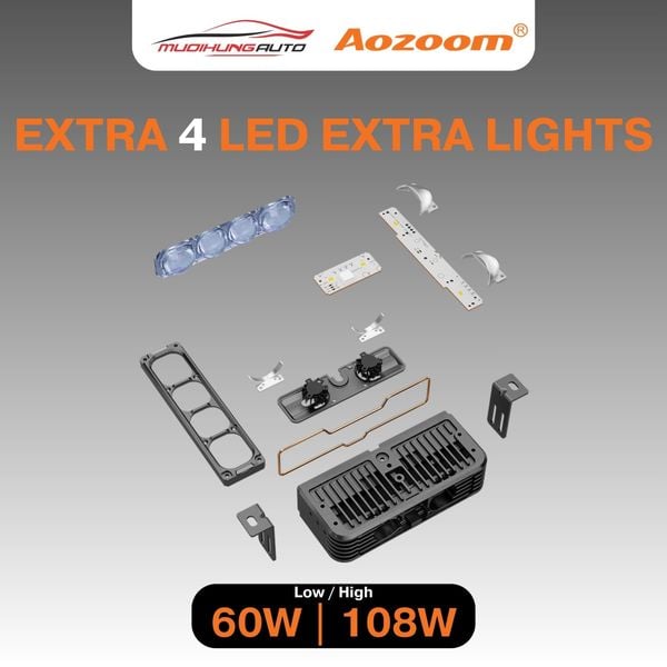Đèn Gầm Trợ Sáng Aozoom EXTRA 4 LED EXTRA LIGHTS