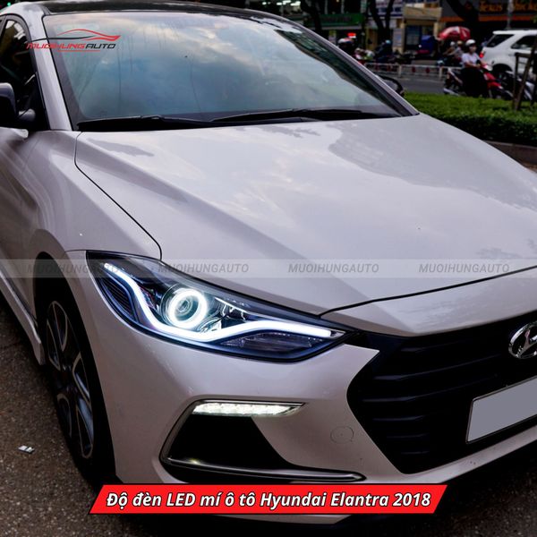 Độ Đèn LED Mí Ô Tô Hyundai Elantra 2018