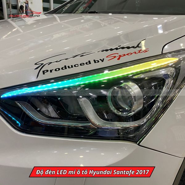 Độ Đèn LED Mí Ô Tô Hyundai Santafe 2017