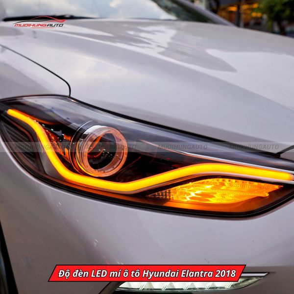 Độ Đèn LED Mí Ô Tô Hyundai Elantra 2018