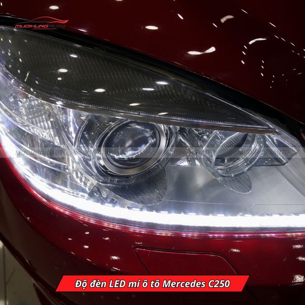 Độ Đèn LED Mí Ô Tô Mercedes C250