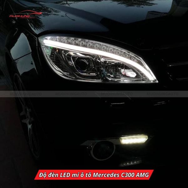 Độ Đèn LED Mí Ô Tô Mercedes C300 AMG