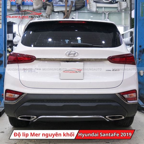 Độ Lip Pô Mercedes Nguyên Khối Cho Hyundai SantaFe 2019