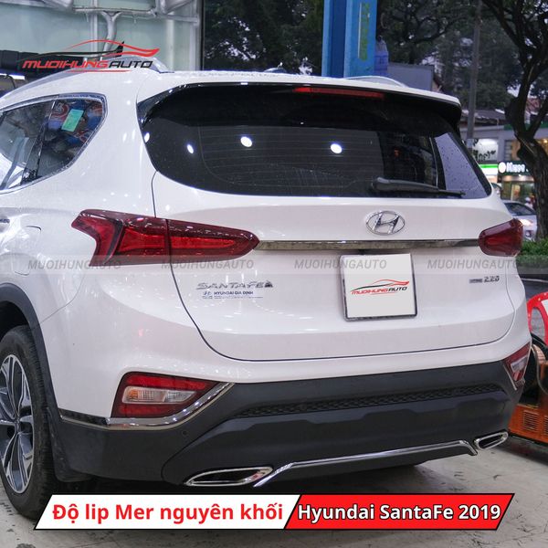 Độ Lip Pô Mercedes Nguyên Khối Cho Hyundai SantaFe 2019