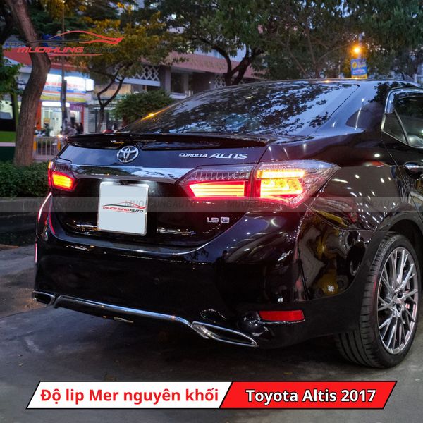 Độ Lip Pô Mercedes Nguyên Khối Cho Toyota Altis 2017