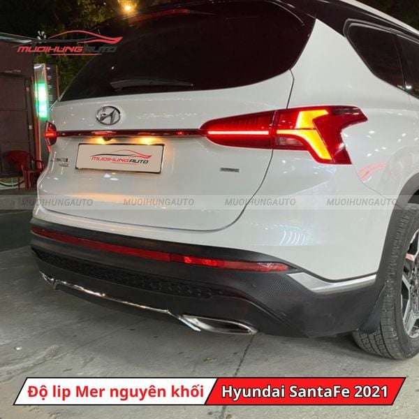 Độ Lip Pô Mercedes Nguyên Khối Cho Hyundai SantaFe 2021