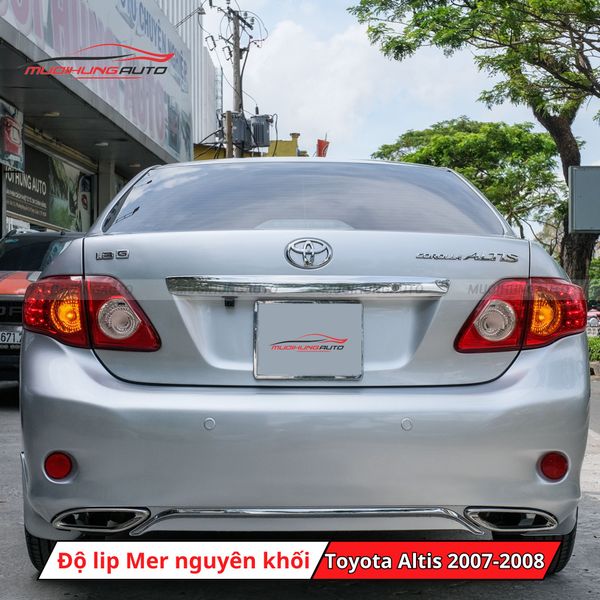 Độ Lip Pô Mercedes Nguyên Khối Cho Toyota Altis 2007-2008