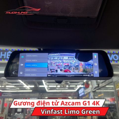 Gương chiếu hậu điện tử Azcam G1 4K cho xe Vinfast Limo Green