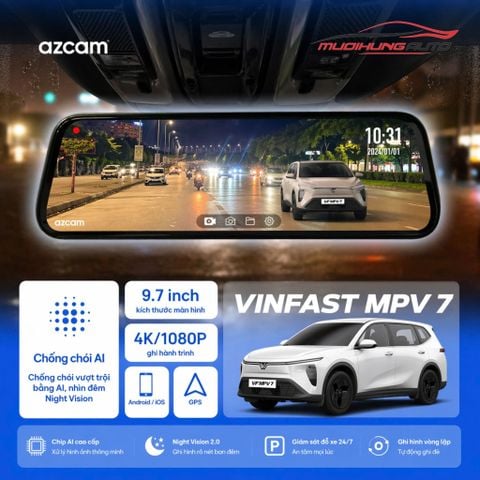 Gương chiếu hậu điện tử Azcam G1 4K cho xe Vinfast MPV 7
