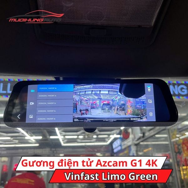 Gương Chiếu Hậu Điện Tử Azcam G1 4K Cho Xe Vinfast Limo Green