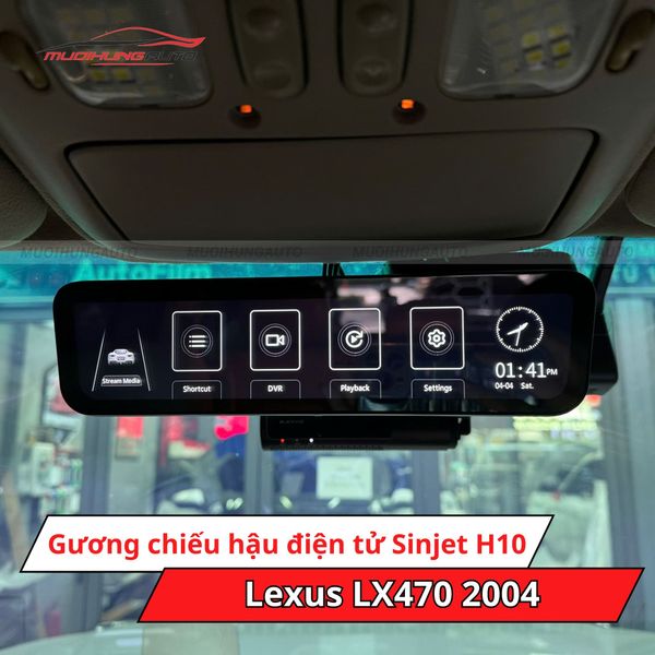 Gương Chiếu Hậu Điện Tử Sinjet H10 Cho Xe Lexus LX470 2004
