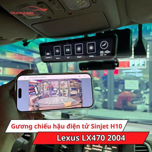Gương Chiếu Hậu Điện Tử Sinjet H10 Cho Xe Lexus LX470 2004