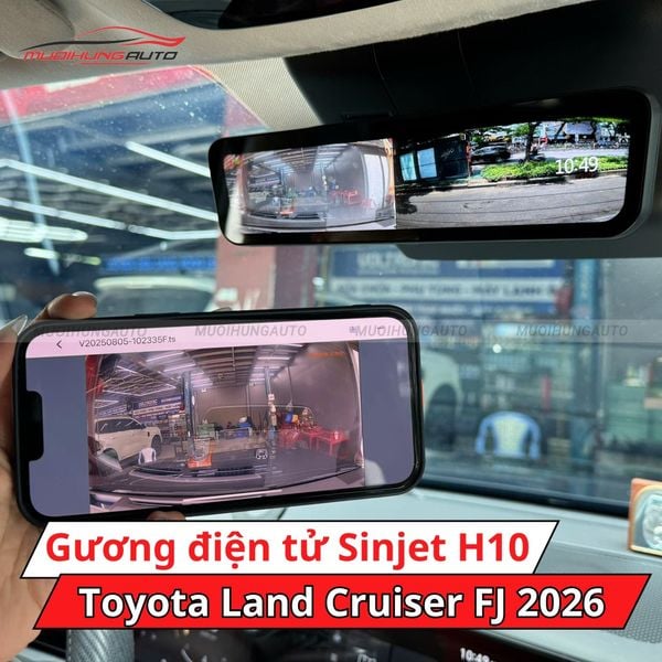 Gương Chiếu Hậu Điện Tử Sinjet H10 Cho Xe Toyota Land Cruiser FJ 2026